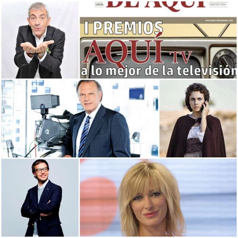 Algunos de los galardonados en los I Premios AQUÍ TV. Algunos de los galardonados en los I Premios AQUÍ TV.