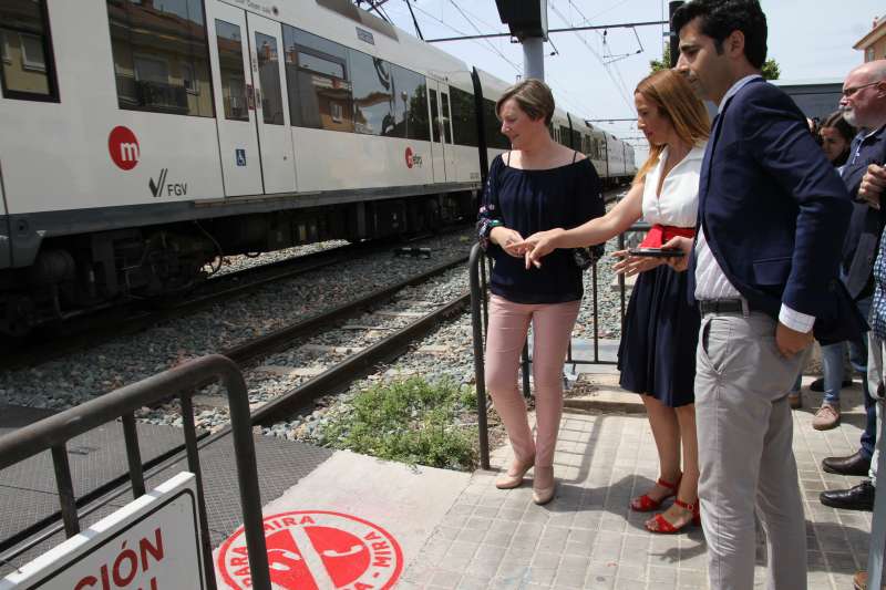 María José Salvador, en la visita a las obras de Museros. EPDA María José Salvador, en la visita a las obras de Museros. EPDA
