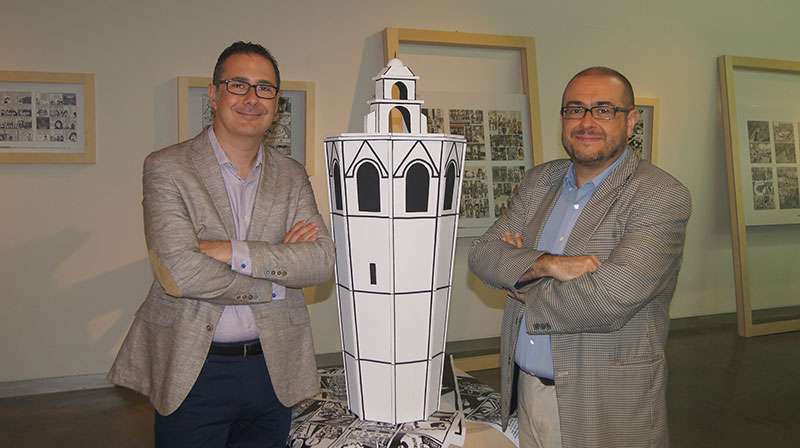 Enric Trilles, comissari de la mostra, i Rafael Company, director del MUVIM. EPDA. Enric Trilles, comissari de la mostra, i Rafael Company, director del MUVIM. EPDA.