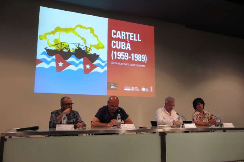 Rafa Company, Xavier Rius, Amador Griñó y Moraima Clavijo en la presentación de Rafa Company, Xavier Rius, Amador Griñó y Moraima Clavijo en la presentación de