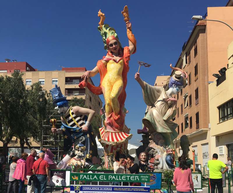 El monumento grande de El Palleter, la vencedora de los premios de las Fallas 2017 de Sagunt. EPDA El monumento grande de El Palleter, la vencedora de los premios de las Fallas 2017 de Sagunt. EPDA