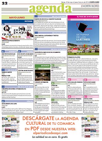 20 Mayo 2016 - Agenda horta Nord