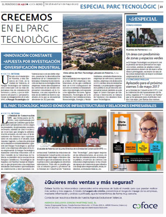 edición pdf 28 Abril 2017 Especial Parque tecnológico Valencia