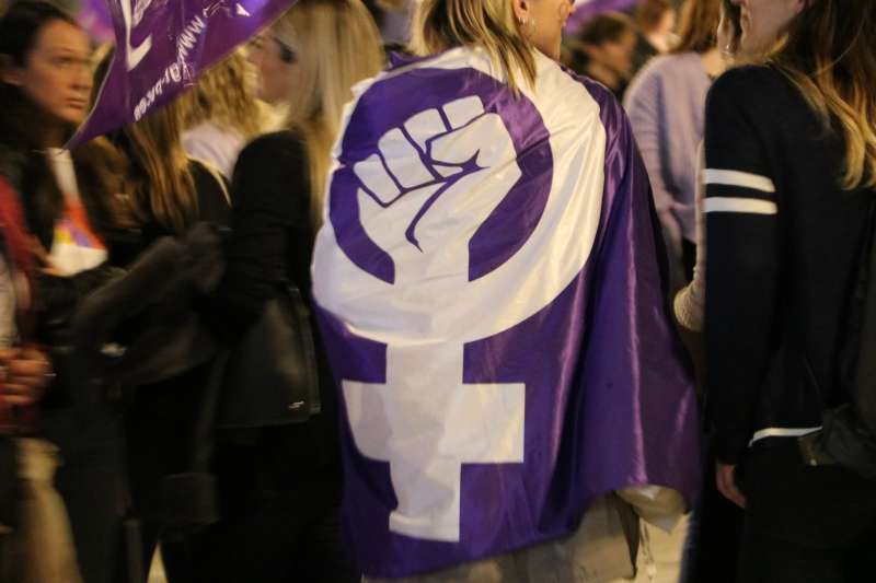 Foto archivo durante la manifestación feminista del 8M en Valencia./LAURA FLORENTINO Foto archivo durante la manifestación feminista del 8M en Valencia./LAURA FLORENTINO