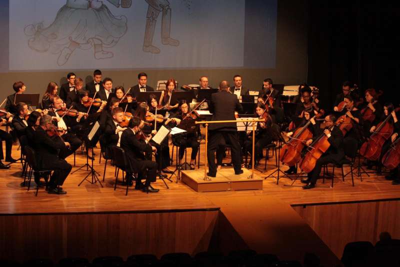 Un concierto reciente de la Lira Saguntina, que actuar� este s�bado en el Palau de la M�sica de Valencia.  EPDA