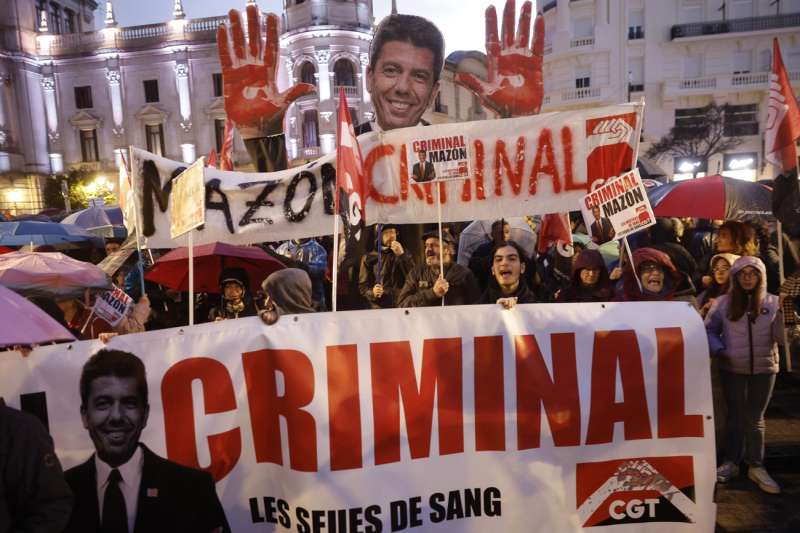La cuarta manifestacin en Valencia contra el president de la Generalitat, Carlos Mazn. ArchivoEFE Kai Forsterling

