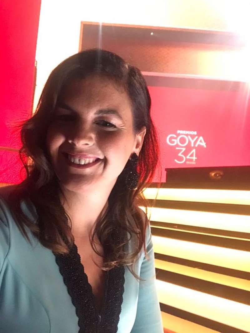 La vicealcaldesa de València, Sandra Gómez, en la gala de los Goya, en una imagen compartida por ella en redes sociales.
