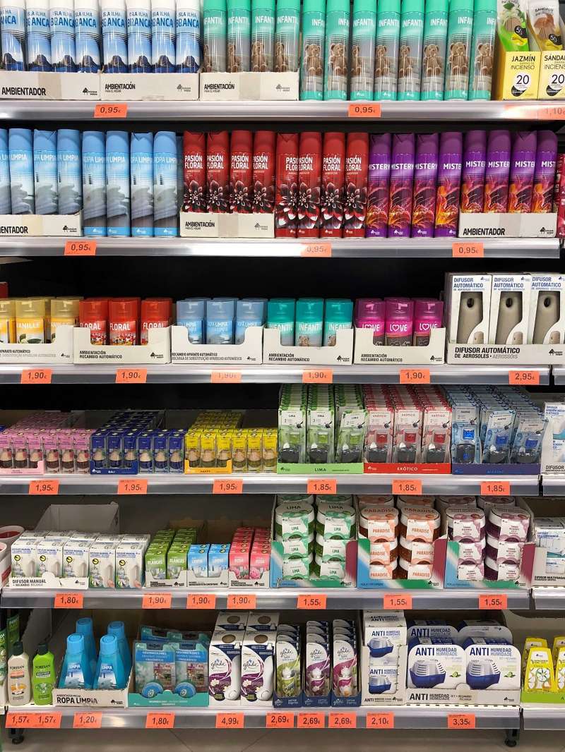 Lineal de ambientadores de Mercadona. Lineal de ambientadores de Mercadona.