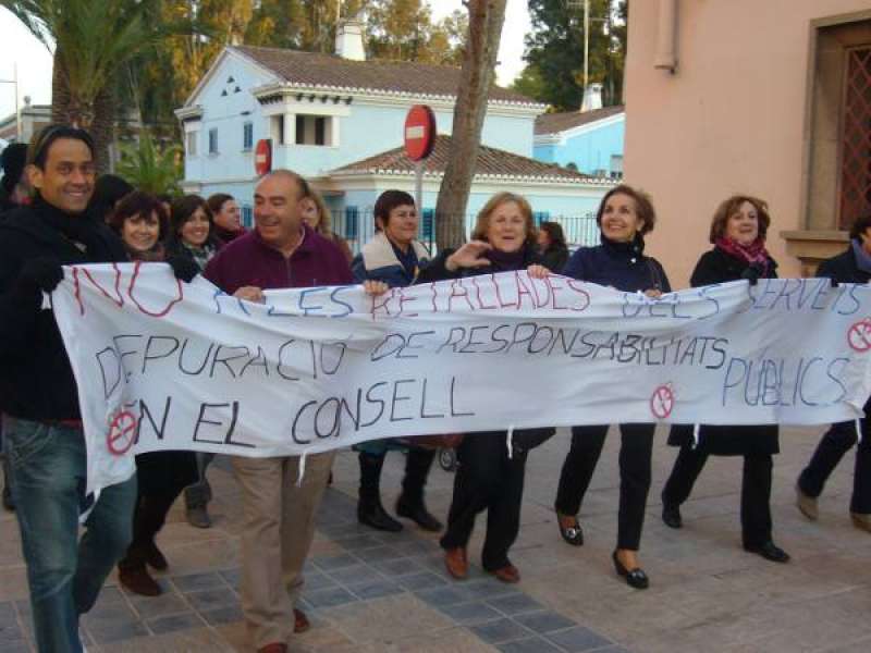 Imagen de archivo de una protesta del profesorado valenciano | EPDA
