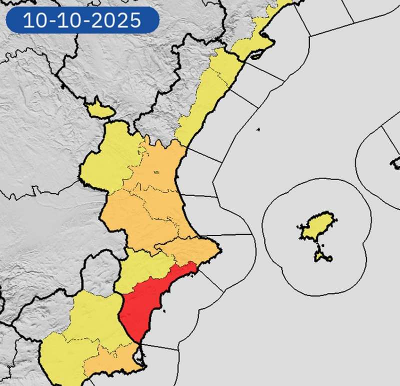 Imagen publicada por Aemet.
