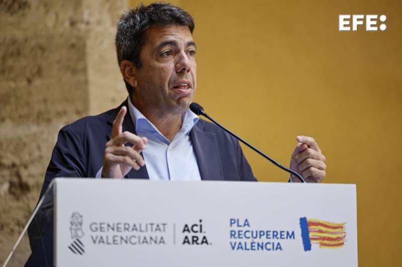 Imagen de archivo del president de la Generalitat, Carlos Mazn. EFEBiel AlioArchivo
