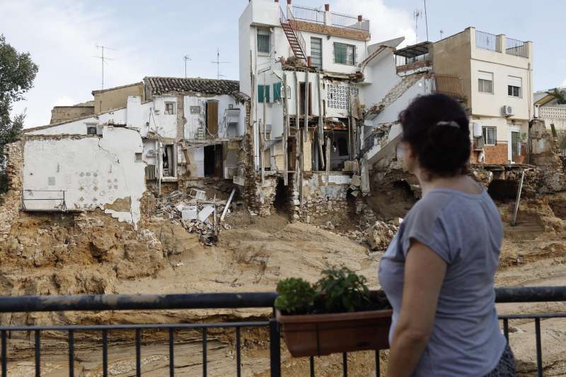 Una foto de la dana en Chiva ha protagonizado el examen de geografía. /EPDA