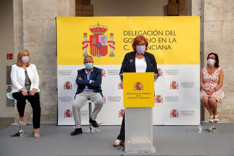 La delegada del Gobierno en la Comunitat Valenciana, Gloria Calero, (c), en una imagen de archivo. EFE/ Kai Försterling/Archivo