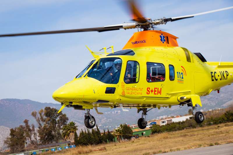 Uno de los helicpteros de emergencias de la Generalitat.  EPDA