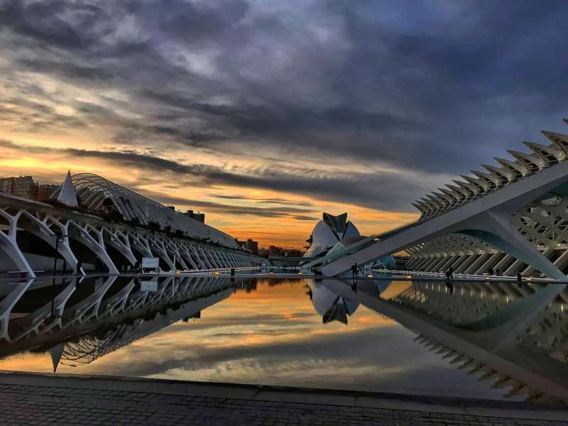 La Ciudad de las Artes y las Ciencias en València. Foto de archivo.