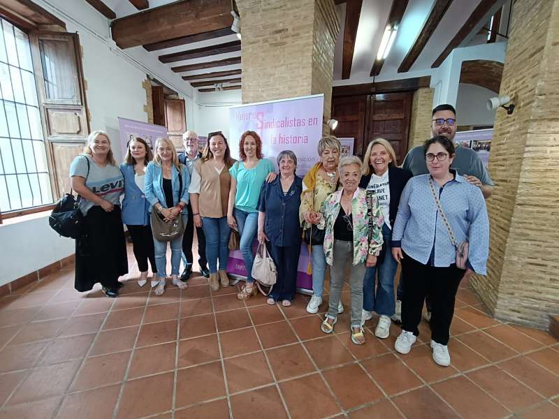 Inauguracin de la exposicin Mujeres sindicalistas en la historia en Btera. EPDA