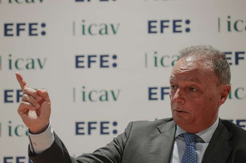 El presidente de la CEV, Salvador Navarro, durante los Dilogos EFE en el Colegio de Abogados de Valencia. EFEManuel Bruque
