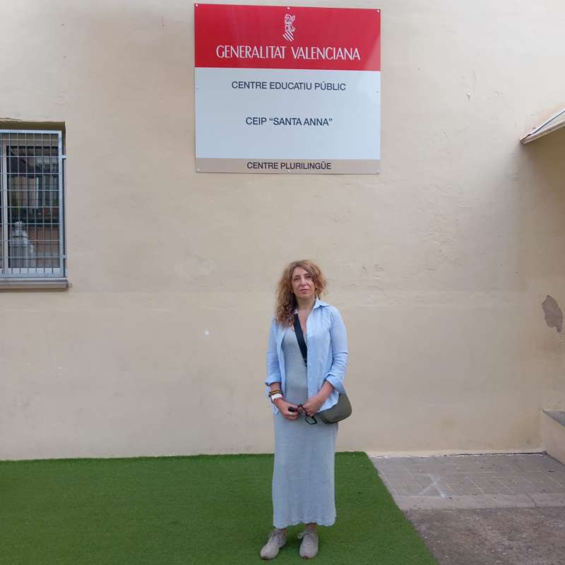 Eva Vilar, lder del Partido Popular en Quartell, en el CEIP Santa Anna.  EPDA