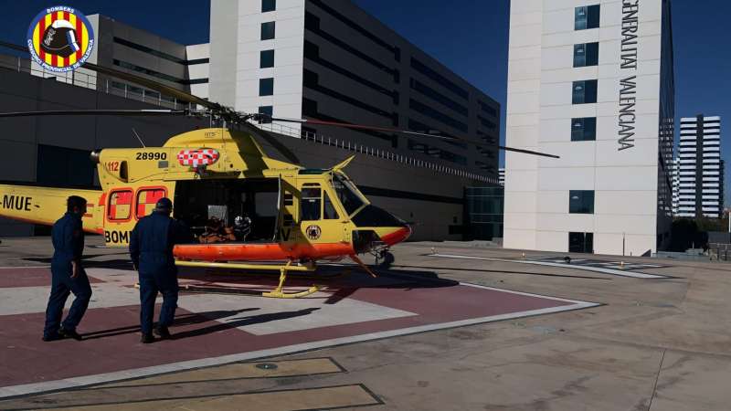 El helicóptero de rescate de grupo GERA. /EPDA