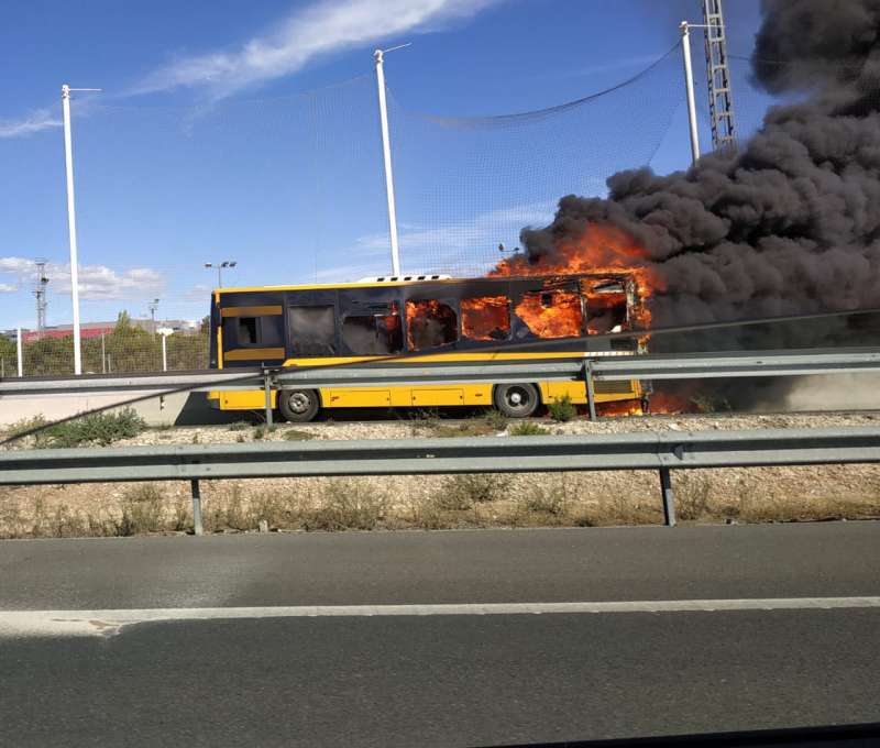 Incendio de un autobs