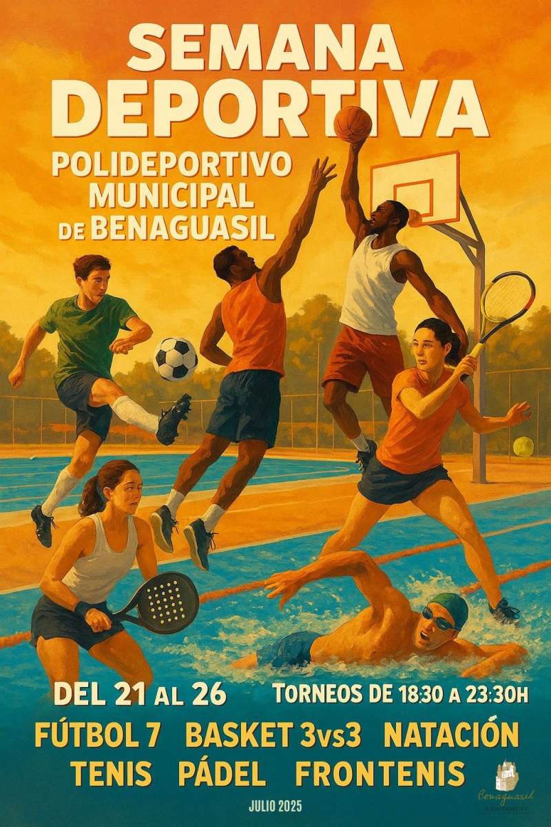Cartel de la semana deportiva de Benaguasil. EPDA