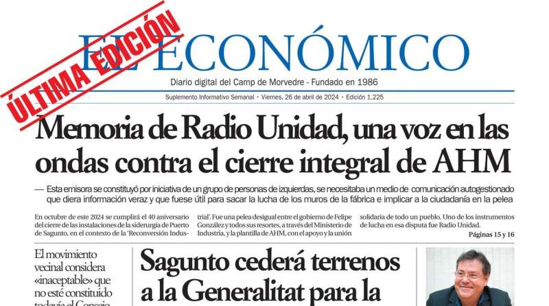 La última edición del periódico. EPDA