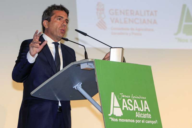 El president de la Generalitat, Carlos Mazn, asiste a la clausura de la II Jornada Asaja Joven + Mujer, organizada por Asaja Alicante. EFEPep Morell
