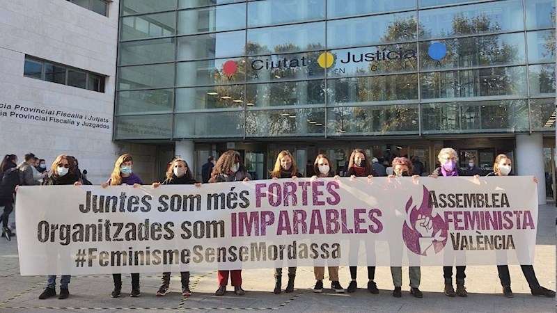 Manifestación en apoyo de las juzgadas. /EPDA