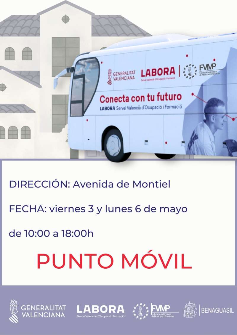 Cartel del autobs de Labora. EPDA