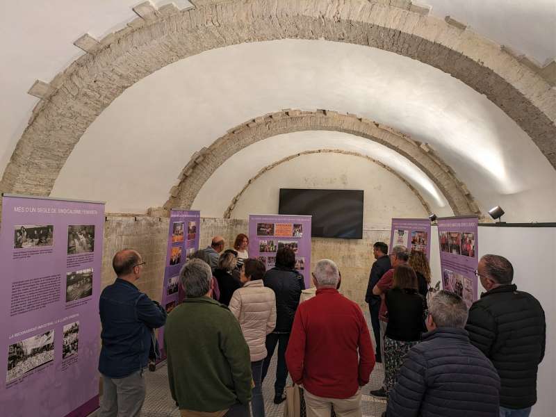 Inauguracin de la exposicin Mujeres sindicalistas en Olocau. EPDA