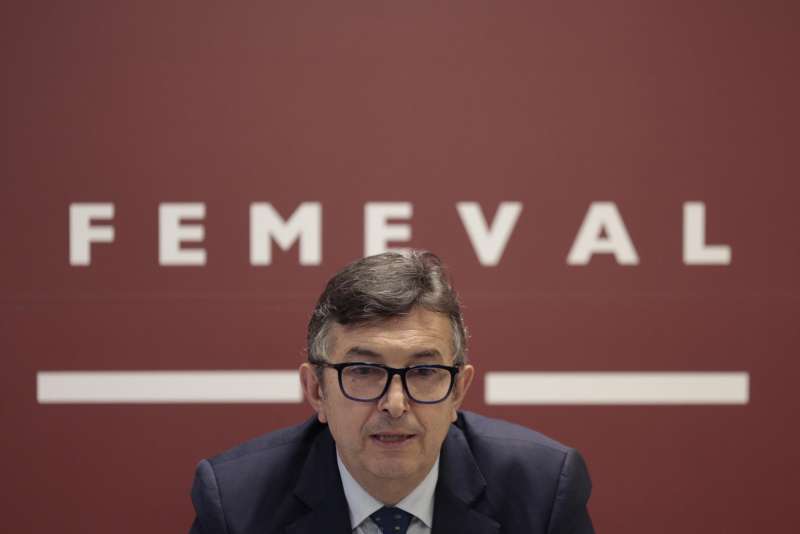 Imagen de prensa de Vicente Lafuente durante una rueda de prensa como presidente de la Federaci�n Empresarial Metal�rgica Valenciana (Femeval) y antes de presidir la patronal auton�mica CEV. EFEKai Forsterling
