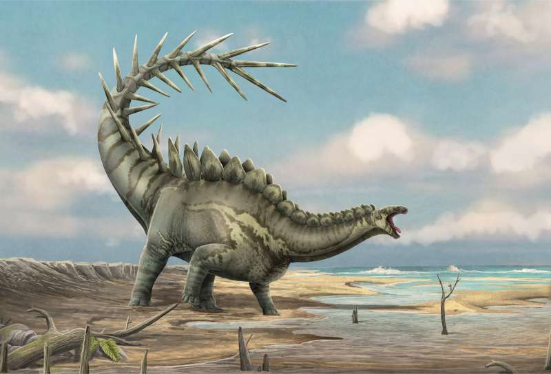 Ilustraci�n de Dacentrurus. Fundaci�n Din�polis-Adri�n Bl�zquez