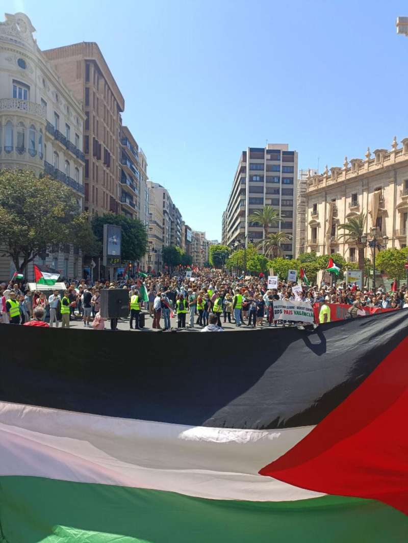 Imagen de la manifestación en Valencia contra el fin del 