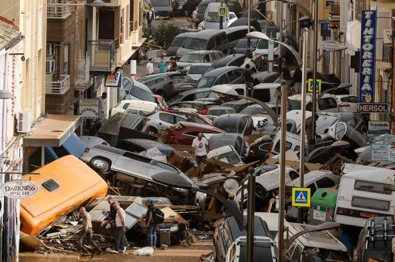 Numerosos pueblos amanecieron as el 30 de octubre de 2024. EFE