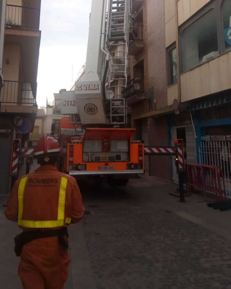 Los bomberos actúan en Paterna. EPDA