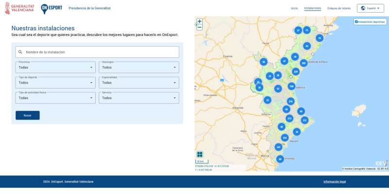 La web cuenta con un mapa interactivo para hacer la bsqueda ms visual, rpida y fcil.EPDA