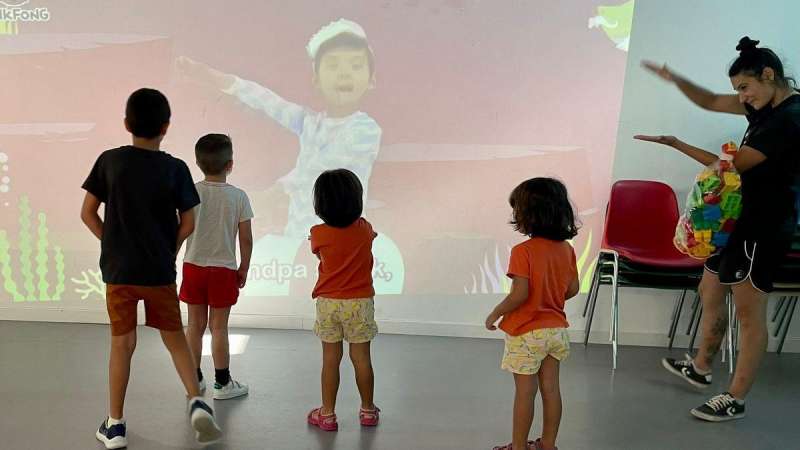 Una de las actividades con los escolares. EPDA