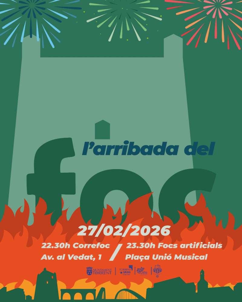 Cartel Arribada del Foc de Torrent 2026. EPDA