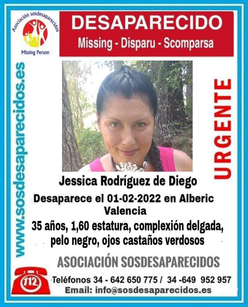Desaparecida de Alberic, Jessica Rodríguez./ @sosdesaparecido