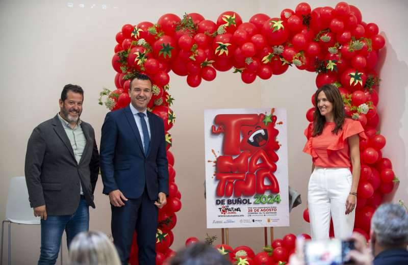 Presentación de la nueva imagen de La Tomatina. EFE/Diputación de Valencia
