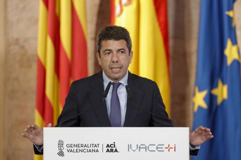 El president de la Generalitat, Carlos Mazn, preside la presentacin del Plan de Promocin Exterior 2025 del IVACE+i Internacional. ARchivoEFEManuel Bruque
