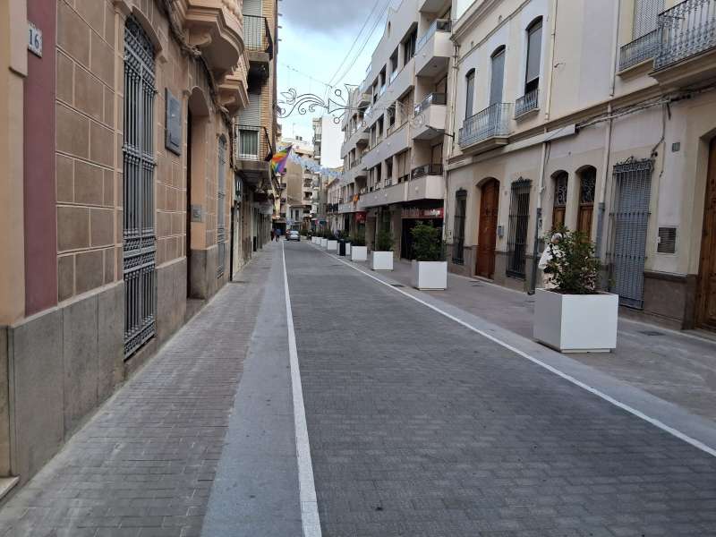 Carrer de la Llibertat de Llria desprs de les obres. EPDA