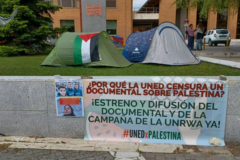 Protestas universitarias ante el genocidio de Gaza. EPDA