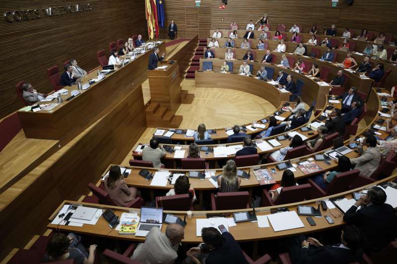 Una imagen de archivo del hemiciclo valenciano  Foto: EFE Biel Alio
