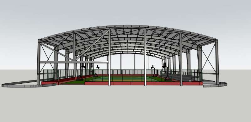 Proyecto de la cubierta de la pista deportiva polivalente de Marines. EPDA