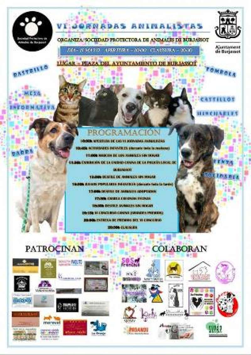 Cartel de la jornada animalista de Burjassot. EPDA