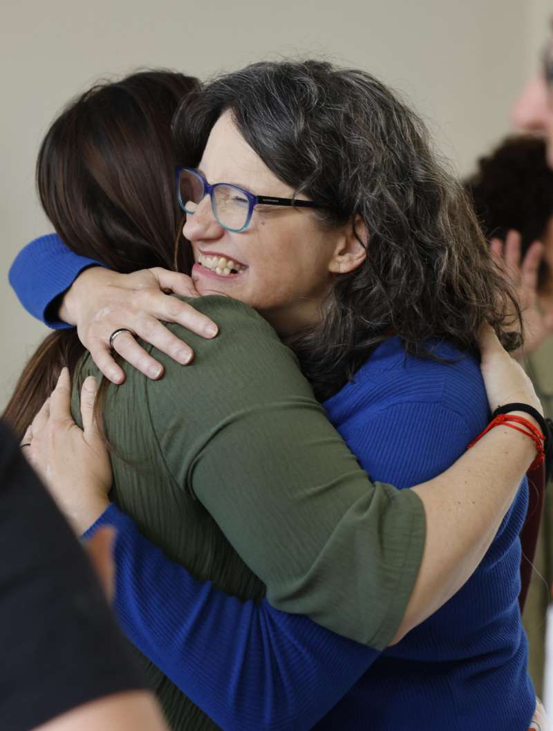 La exvicepresidenta de la Generalitat Valenciana y lder de Comproms Mnica Oltra, durante la asamblea de Iniciativa.EFE Ana Escobar
