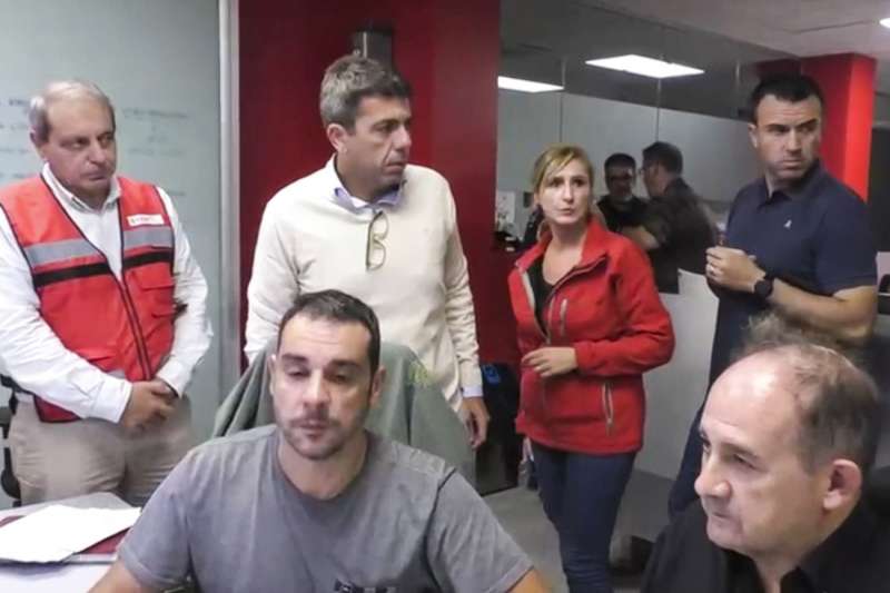 Captura de un vdeo de la reunin del Cecopi del 29 de octubre grabado por la productora contratada por Emergencias. . EFEGeneralitat Valenciana -SOLO USO EDITORIALSOLO DISPONIBLE PARA ILUSTRAR LA NOTICIA QUE ACOMPAA (CRDITO OBLIGATORIO)-