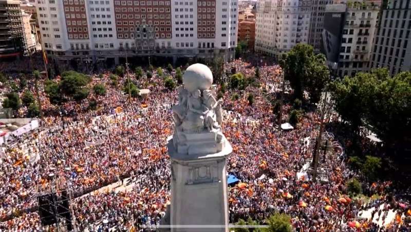 La concentracin de este domingo en Madrid.  PP