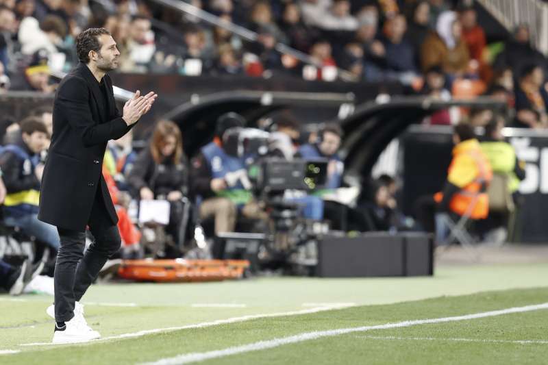 El entrenador del Valencia, Rubén Baraja. /EPDA